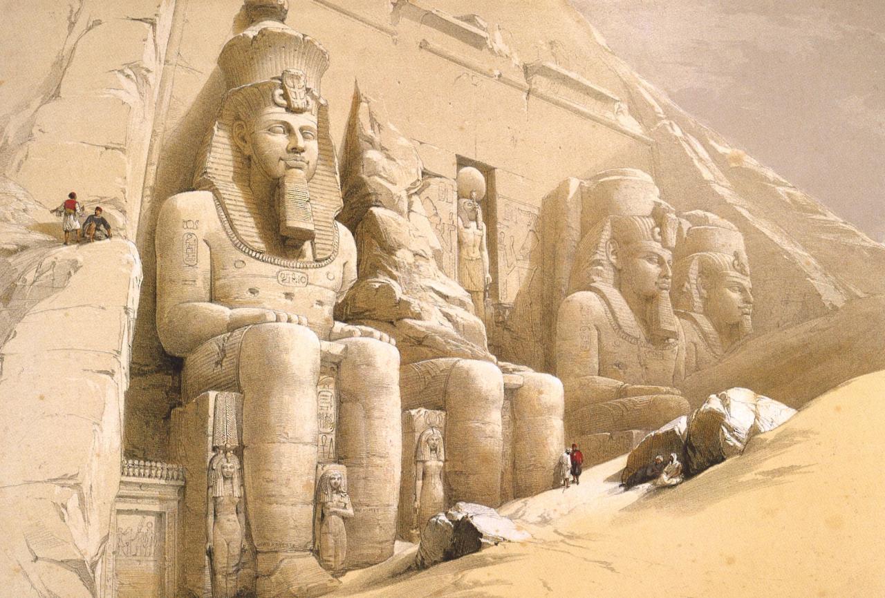 Façade du grand temple d'Abou Simbel