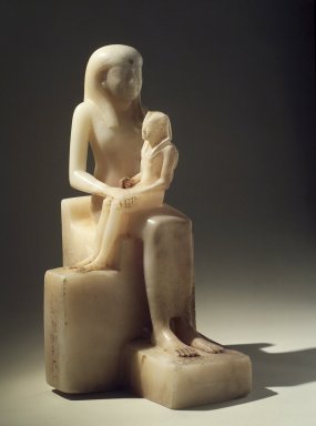 Statue en albâtre d'Ânkhnesmérirê II et son fils Pépi II