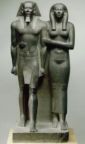 Mykérinos et son épouse Khamernebty II
