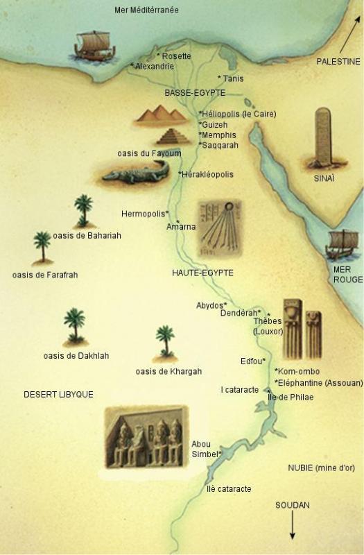 Carte de l’Égypte ancienne