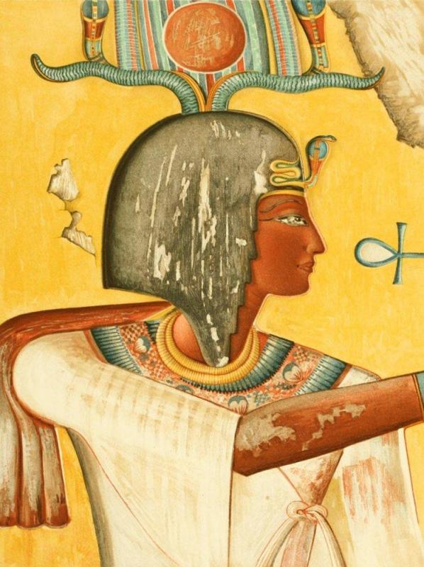 Representation de siptah dans sa tombe de la vallee des rois