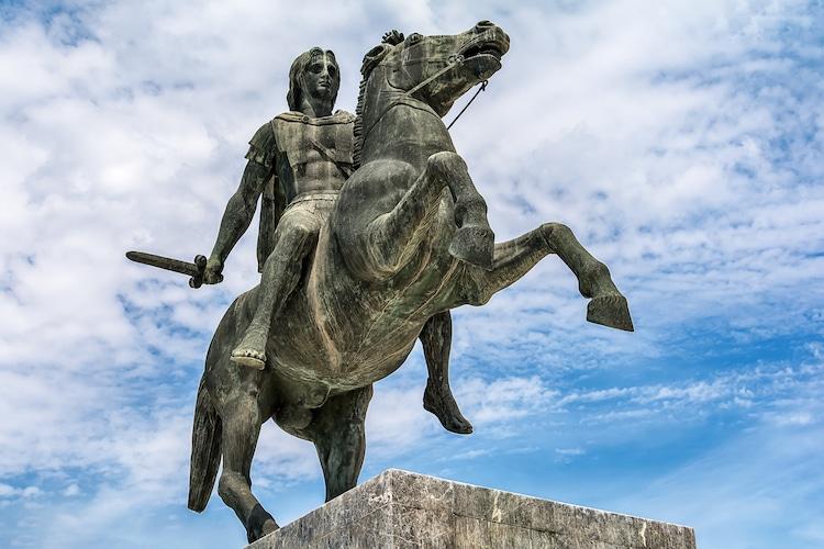 Statue d alexandre le grand a thessalonique grece