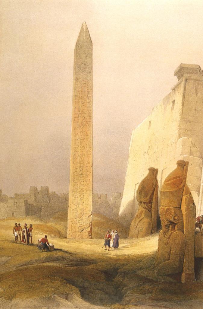 Obélisque et temple de Louxor 1838