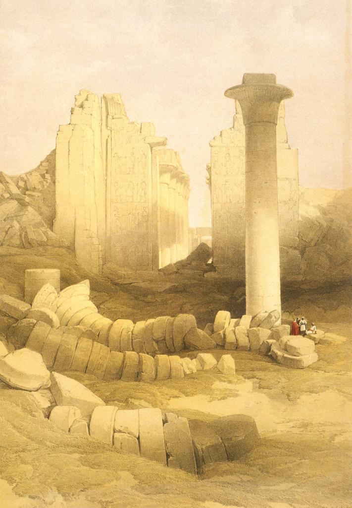 Vue du temple de Karnak 1838